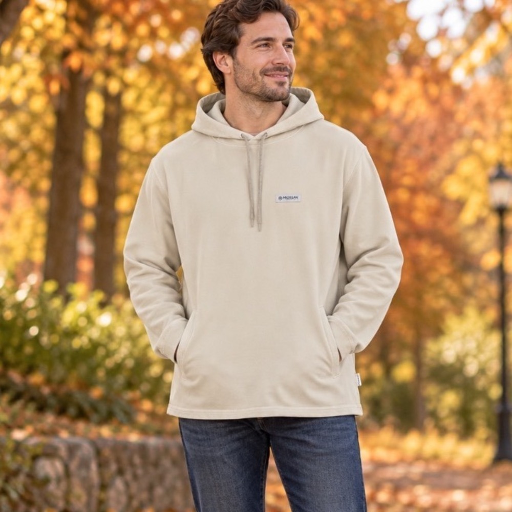 Magellan Outdoors Mens Classic Fit Hoodie Tan Beige Sweatshirt 3XL Long Sleeve